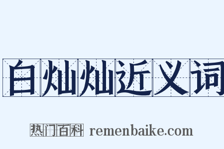 白灿灿近义词是什么意思的图片